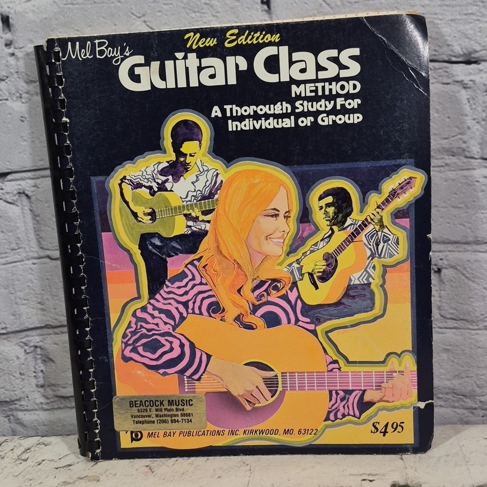 Vintage Mel Bay's New Edition GUITAR Class Copyright 1972 & 1976